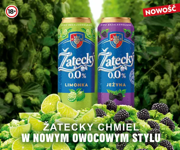 Reklama między stronami gazetki Biedronka