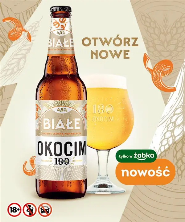 Reklama między stronami gazetki Żabka