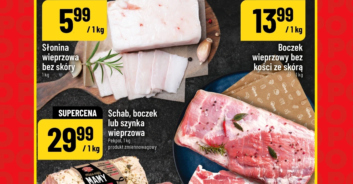 Domowa wędliniarnia w supercenie: schab na wędzenie, boczek i szynki gotowe na święta