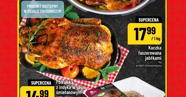 Wielkie pieczenie za grosze: faszerowany kurczak i kaczka, plus gotowe potrawki z indyka