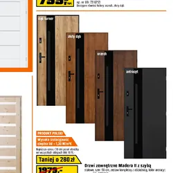 Drzwi zewnętrzne Madera II z szybą