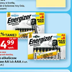Baterie alkaliczne Energizer AA lub AAA