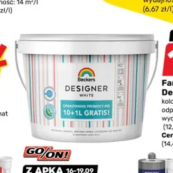 Farba lateksowa Beckers Designer White 11 l