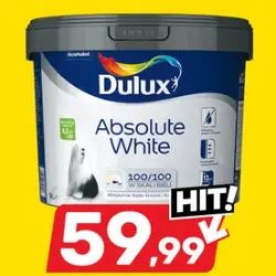 Farba akrylowa Dulux Absolute White 9 l