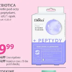 L'BIOTICA płatki pod oczy z peptydami