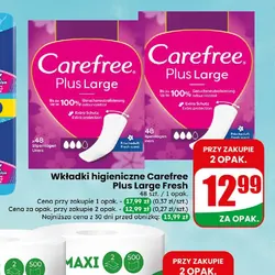 Wkładki higieniczne Carefree Plus Large Fresh