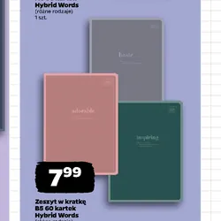 Zeszyt w kratkę B5 60 kartek Hybrid Words