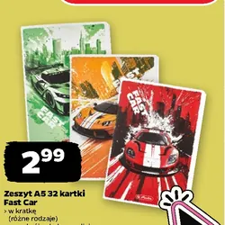Zeszyt A5 32 kartki Fast Car