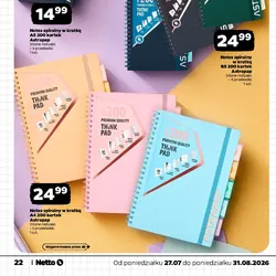 Notes spiralny w kratkę A4 200 kartek