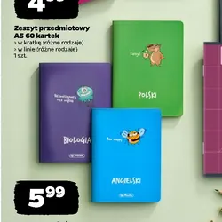 Zeszyt przedmiotowy A5 60 kartek