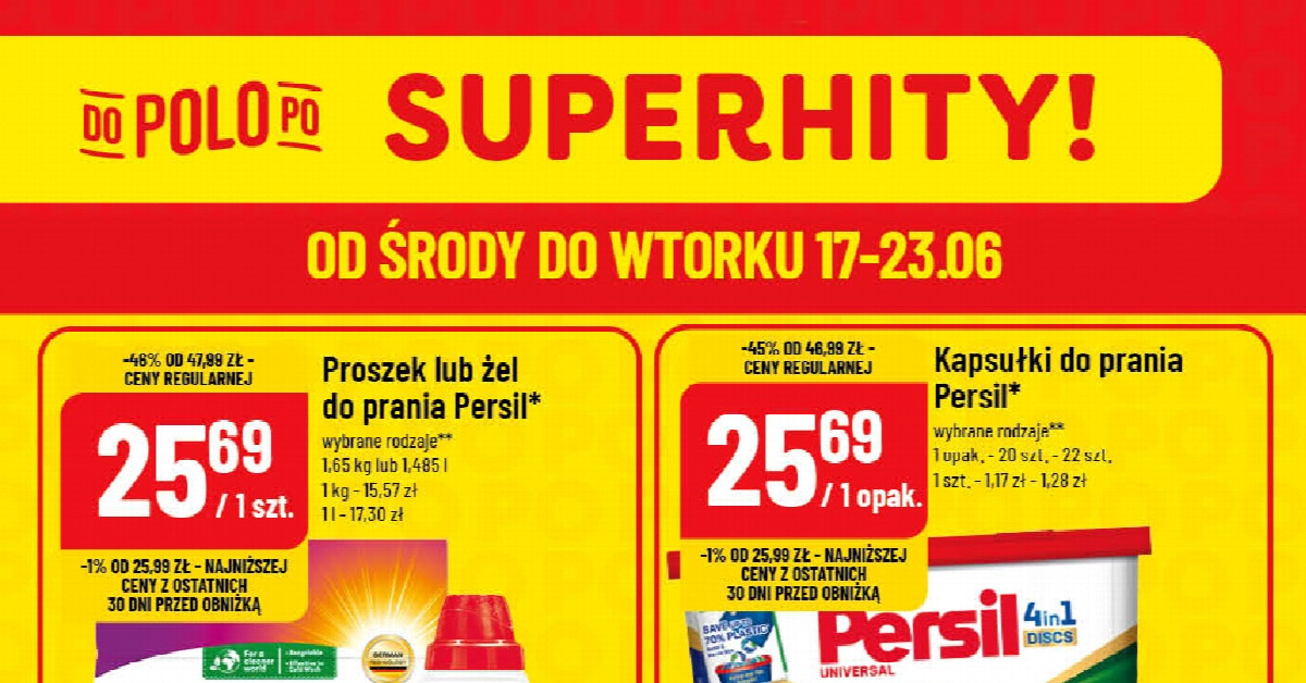 Promocja nie do przegapienia: kapsułki Persil za 25,69 zł — prawie -45%!