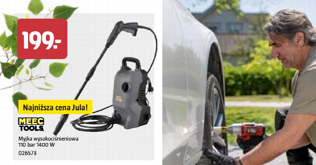 Myjka ciśnieniowa 110 bar za 199 zł — tani sposób na idealnie czysty taras i auto