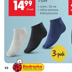 Skarpety damskie lub męskie, 3-pak