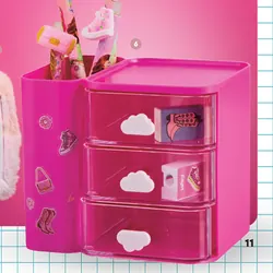 Organizer na biurko z naklejkami