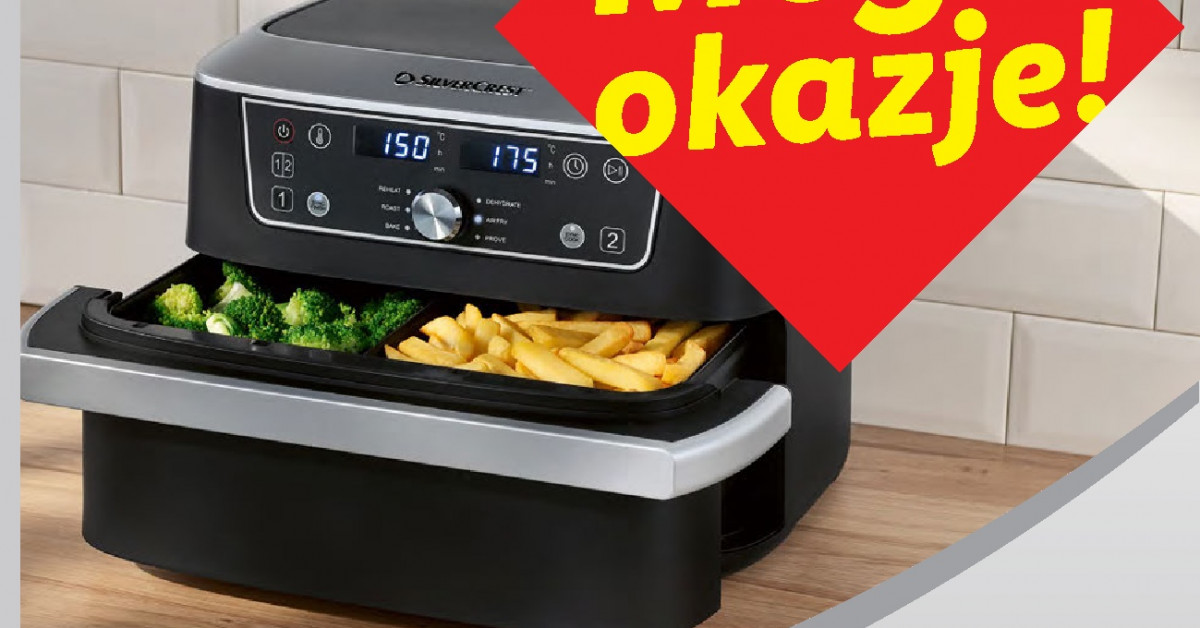 Dwukomorowy Air Fryer w Lidlu za 299 zł — dwie porcje ulubionych przekąsek w jednym urządzeniu!
