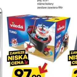 Zestaw mop + wiadro z obrotowym wyciskaczem Turbo Vileda