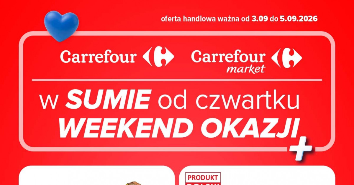 Gazetka Carrefour 03.09–05.09: 10 promocji, których nie możesz przegapić!