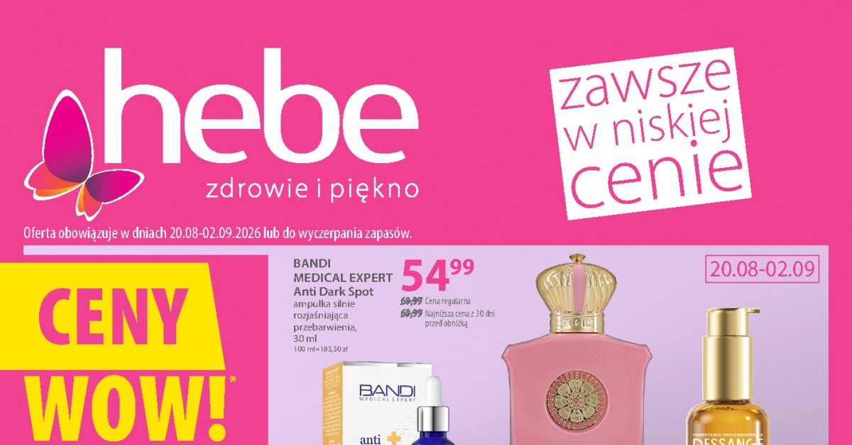Nowa gazetka Hebe (20.08–02.09): 10 promocji, które MUSISZ zobaczyć zanim znikną