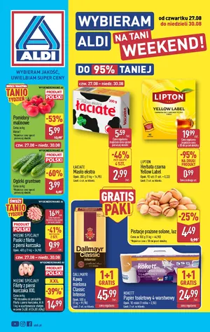 Oferta weekendowa od czwartku 27.08 do niedzieli 30.08