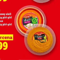 Sos czosnkowy aioli lub hummus z papryczką piri-piri