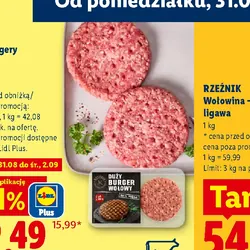 Duże burgery wołowe