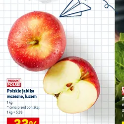 Polskie jabłka wczesne, luzem