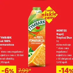 Tymbark Sok 100% pomarańcza