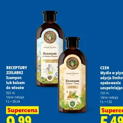 Receptury Zielarki szampon lub balsam do włosów