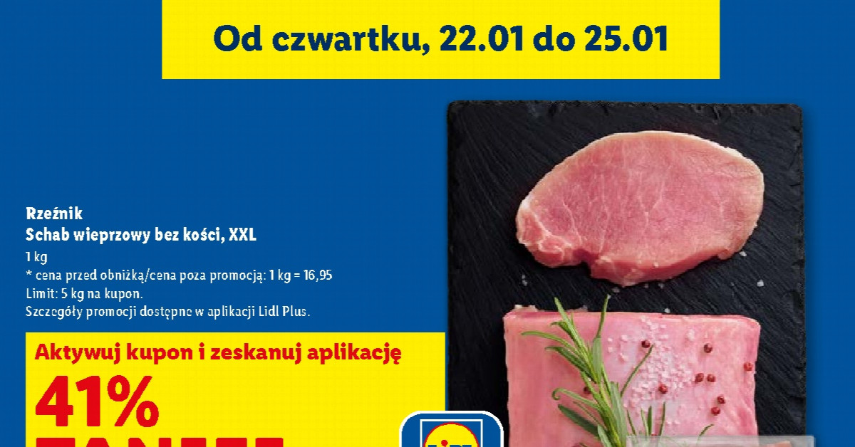 Schab XXL w Lidlu za 9,99 zł! Przepis na niedzielny obiad za grosze
