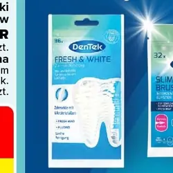 Nić dentystyczna z wykałaczką FRESH & WHITE DENTEK