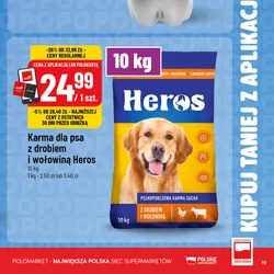 Karma dla psa z drobiem i wołowiną Heros