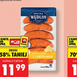 Kiełbasa śląska z serem cheddar Kraina Wędlin, 450 g