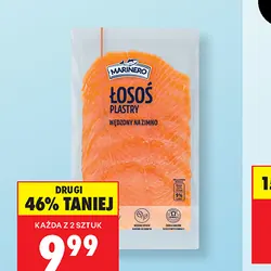 Łosoś norweski wędzony na zimno w plastrach Marinero