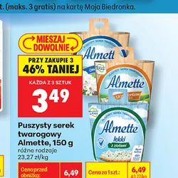 Puszysty serek twarogowy Almette