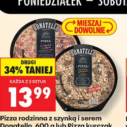 Pizza rodzinna z szynką i serem Donatello