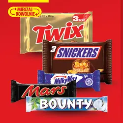 Batony Mars, Snickers, Bounty, MilkyWay, Twix