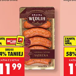 Kiełbasa z szynki sądecka Kraina Wędlin Select, 450 g