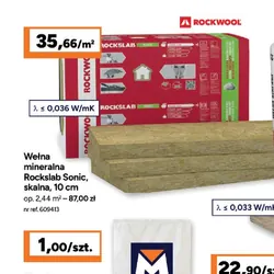 Wełna mineralna Rockslab Sonic, skalna