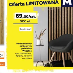Panel lamelowy na filcowym podkładzie Woodline