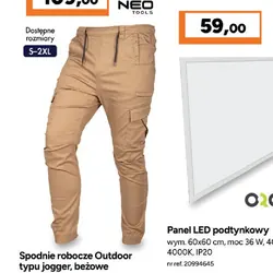 Spodnie robocze Outdoor typu jogger