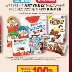 Artykuły pakowane, niechłodzone Kinder