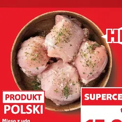 Mięso z uda polskiego kurczaka bez kości i skóry