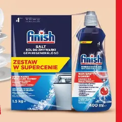 Finish Zestaw Płyn nabłyszczający + sól