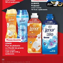 LENOR Płyn do płukania lub Perełki do prania