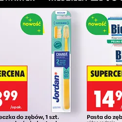 Szczoteczka do zębów, 1 szt. + wymienna końcówka Jordan