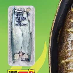 Świeży pstrąg tęczowy patroszony