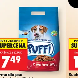 Karma dla psa z wołowiną Puffi, 2 kg