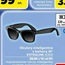 Okulary inteligentne z kamerą AI EXTRALINK G300