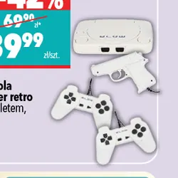 Konsola do gier retro z pistoletem, biała