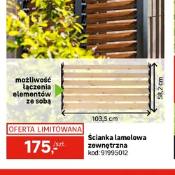 Ścianka lamelowa zewnętrzna